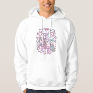 Camiseta Gráfica Unicórnio Coquete Laço Unicórnio 