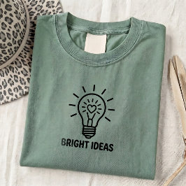 Camiseta Gráfica Unisex Citação de Ideia de Lâmpad