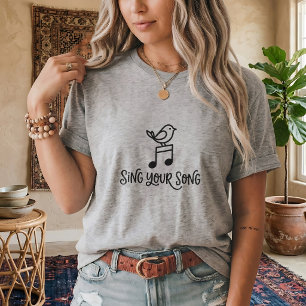 Camiseta Gráfica Unisex Little Bird Quote