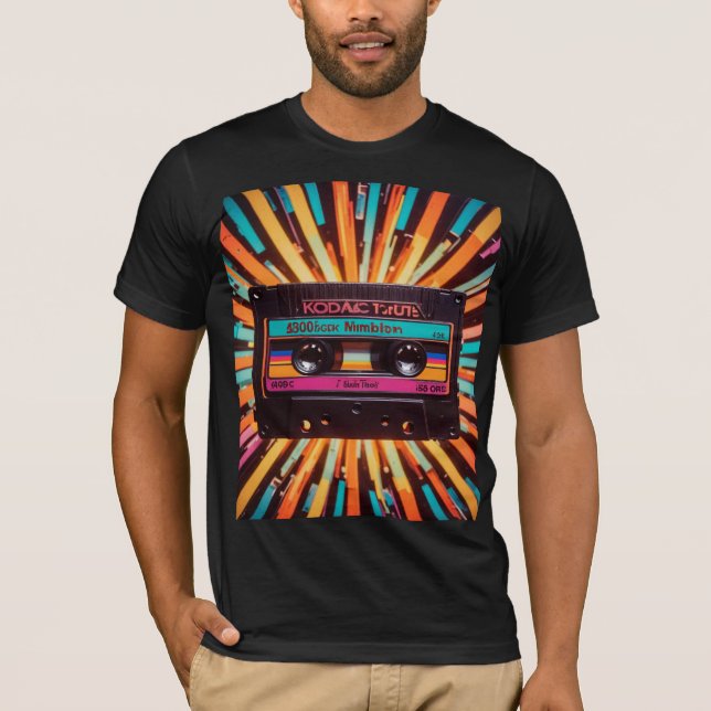 Camiseta gráfica vertical do Vibes 80s/90s (Frente)