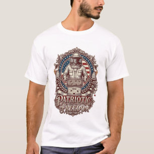 Camiseta Gráfica Vetorial de Apicultor Patriota