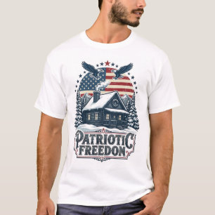 Camiseta Gráfica Vetorial de Cabana de Inverno Pat