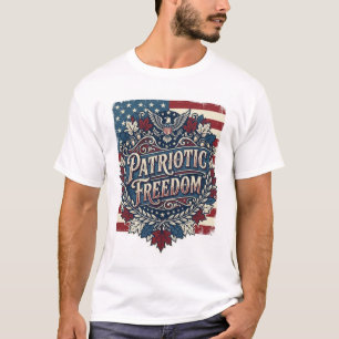 Camiseta Gráfica Vetorial de Folhas de Outono Patr