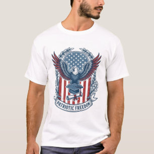 Camiseta Gráfica Vetorial de Formatura Patriótica