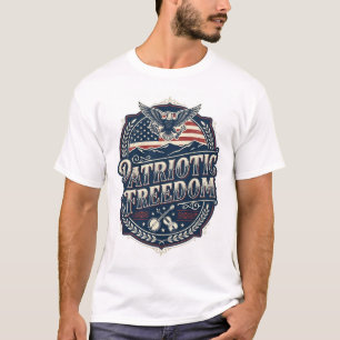 Camiseta Gráfica Vetorial de Herança Patriótica de