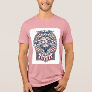 Camiseta Gráfica Vetorial EUA Fé Patriótica Sobre