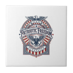 Camiseta Gráfica Vetorial EUA Fé Patriótica Sobre