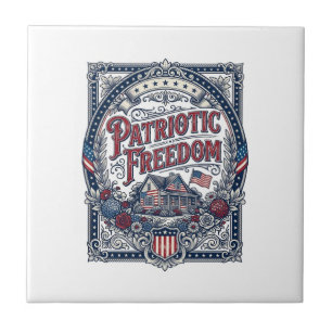 Camiseta Gráfica Vetorial Jardim Rústico Patriótic