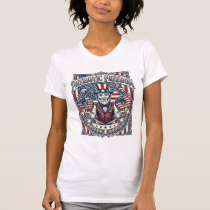 Camiseta Gráfica Vetorial Patriota Amante de Donut