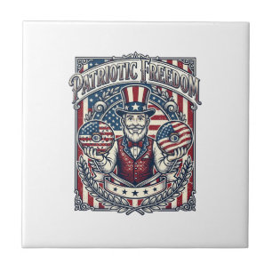 Camiseta Gráfica Vetorial Patriota Amante de Donut