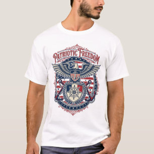 Camiseta Gráfica Vetorial Patriótica Costeira Espo