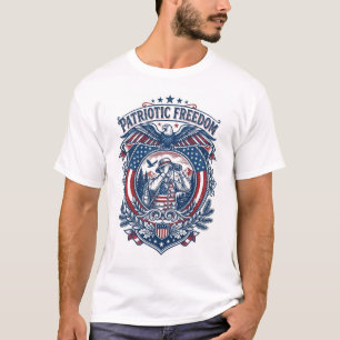 Camiseta Gráfica Vetorial Patriótica de Observador