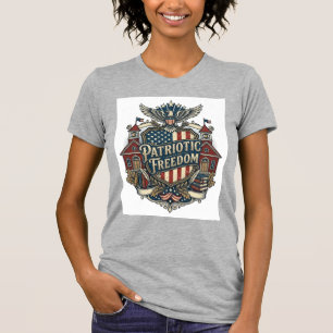Camiseta Gráfica Vetorial Patriótica de Volta à Es