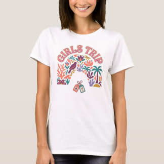 Camiseta Gráfica Viagem de Garotas com Vontade de