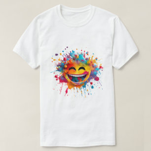 Camiseta Gráfica Vibrante do Holi Splash