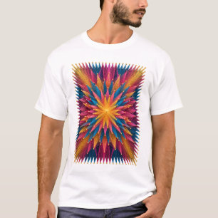Camiseta Gráfica Vibrante Estrela Colorida