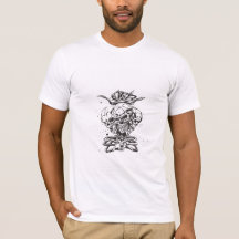 Camiseta Gráfica Vintage Caveira com Espingardas C