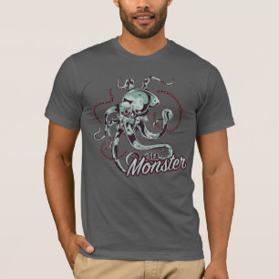 Camiseta Gráfica Vintage de Polvo Monstro Marinho