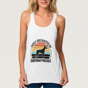 Camiseta Gráfica Vintage Doberman Pinscher Pôr do