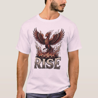 Camiseta Gráfica Vintage Fogo Fênix em Ascensão