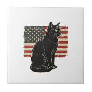 Camiseta Gráfica Vintage Patriótica com Bandeira d