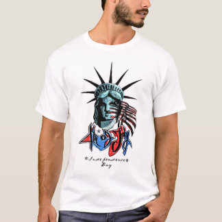 Camiseta Gráfica Vintage Patriótica da Estátua da 