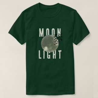 Camiseta Gráfica Vintage Verde Escuro Luz da Lua