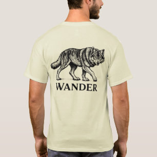 Camiseta Gráfica “Wander” Lobo – Aventura do Lobo 