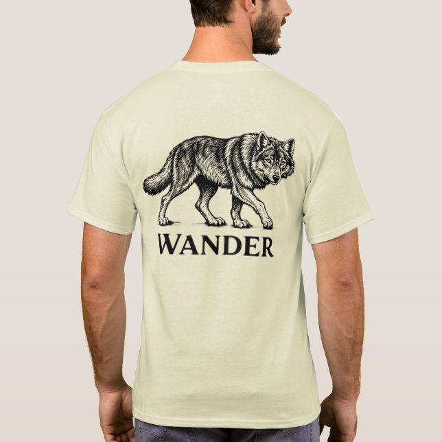 Camiseta Gráfica “Wander” Lobo – Aventura do Lobo  (Verso)