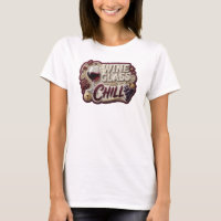 Camiseta Gráfica Witty Gold TAÇA DE VINHO E RELAXE