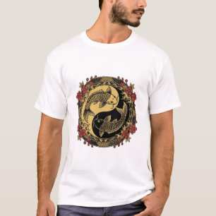 Camiseta Gráfica Yin Yang Dragões