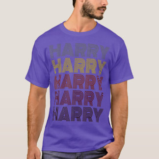 Camiseta Gráfico 365 Nome Próprio Harry Retro Pattern Vinta