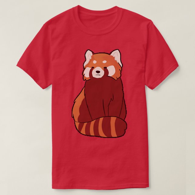 Camiseta Gráfico 5 da Panda Vermelha (Frente do Design)