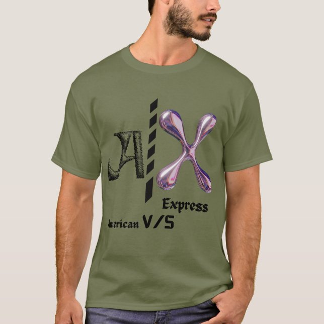 Camiseta Gráfico American v/s Express Bold Statement-Trendy (Frente)