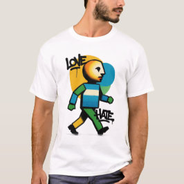 Camiseta Gráfico Amor Ódio