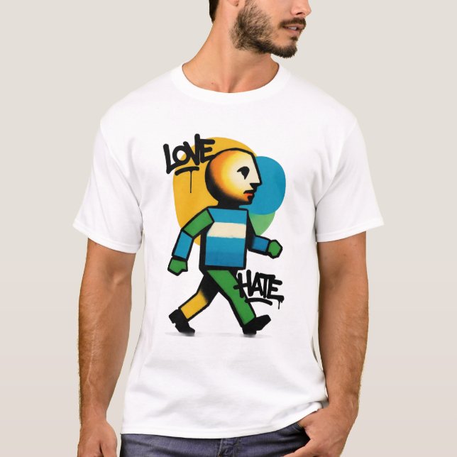 Camiseta Gráfico Amor Ódio (Frente)