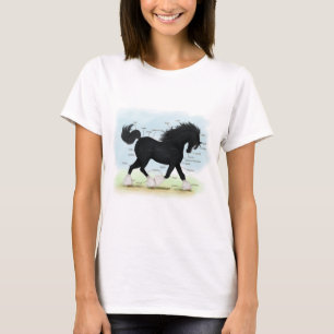 Camiseta Gráfico Anatômico Educacional de Cavalo de Shire N