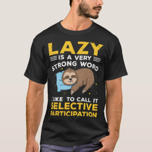 Camiseta Gráfico animal de dono de preguiçoso de terra-bran