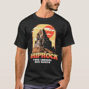Camiseta Gráfico Antigo de Shiprock Novo México Quatro Cant