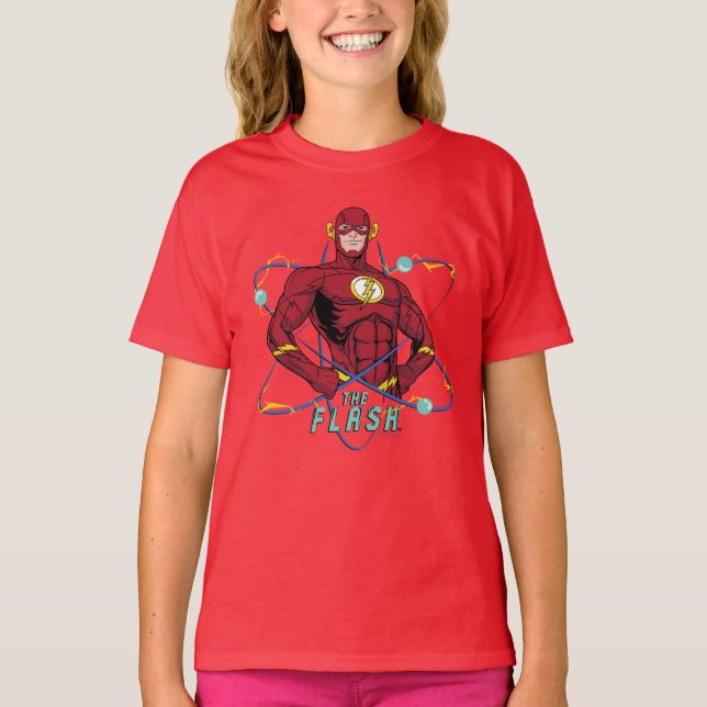 Camiseta Gráfico Atômico Flash de Cartoon (Frente)