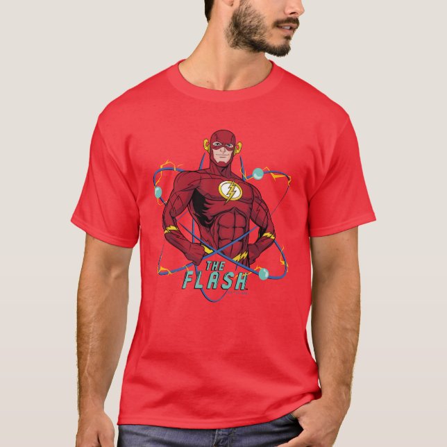 Camiseta Gráfico Atômico Flash de Cartoon (Frente)
