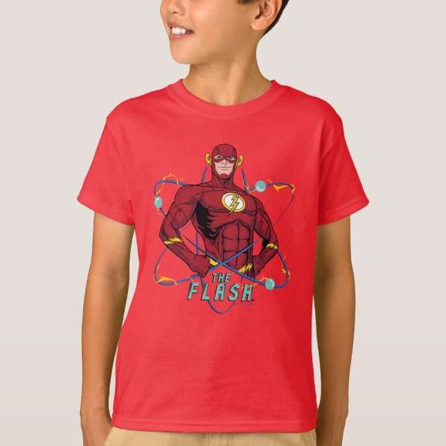 Camiseta Gráfico Atômico Flash de Cartoon (Frente)