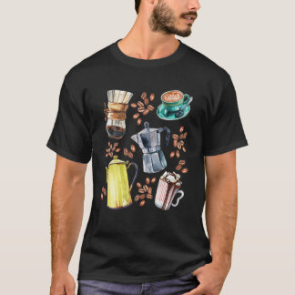 Camiseta Gráfico Barista/Café E Espresso Em Watercolo