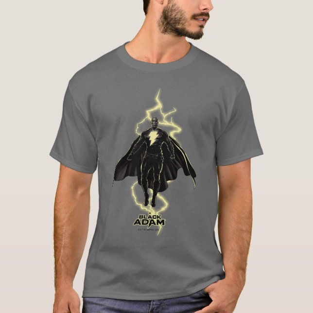 Camiseta Gráfico Black Adam Lightning Silhouette (Frente)