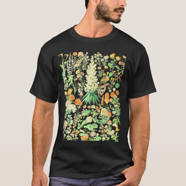 Camiseta Gráfico Botânico da Flor Inspirado (Frente)