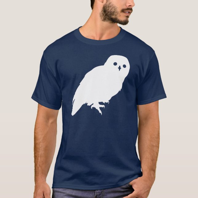 Camiseta Gráfico branco da coruja de celeiro (Frente)