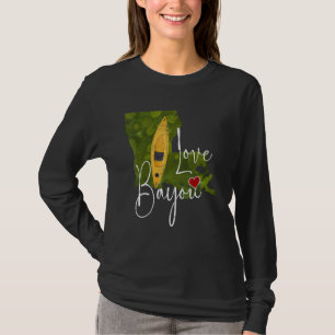 Camiseta Gráfico Cajun Vintage Estilos Bayou Love Black His