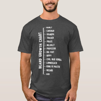 Camiseta Gráfico Clássico de Crescimento da Barba Engraçada