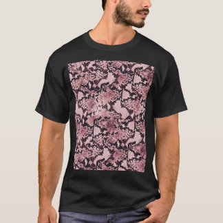 Camiseta Gráfico Cobra Impressão cor-de-rosa