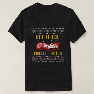 Camiseta Gráfico "Cookie Taster Oficial" de Natal Engraçado